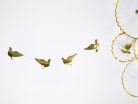 Garland Doves, arany, 112 cm