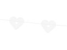 Garland Hearts, fehér, 1,8 m