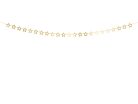 Arany csillag papír girland, 3 m hosszú dekoráció