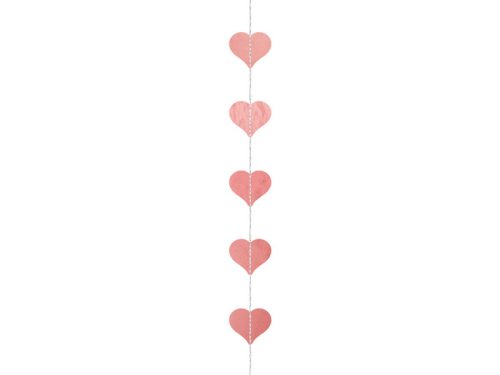 Garland Hearts, rosegold, 3,5 m