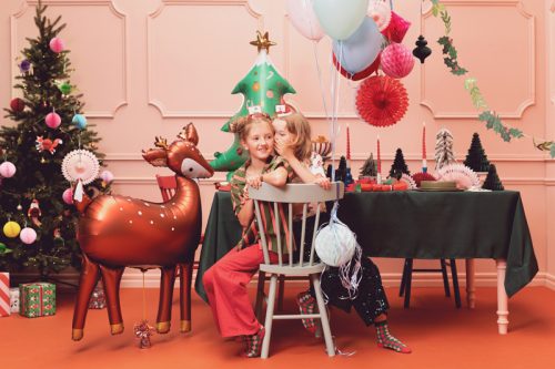 Papír fagyöngy girland 1,5 m zöld, DIY dekoráció