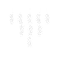 Fehér dekorációs ággirland, 1,8 m, 20 ág DIY készlet