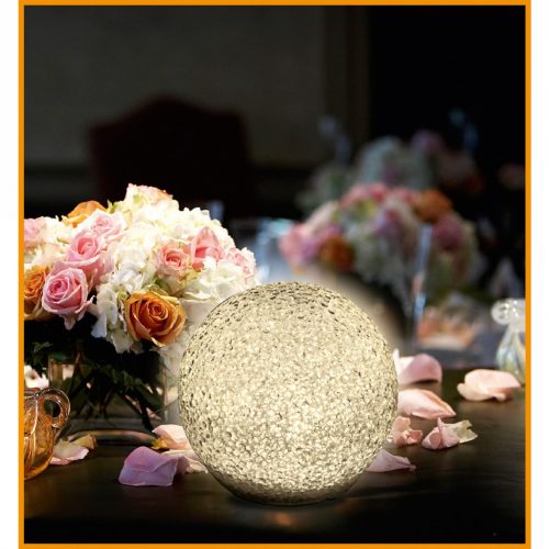 Gömb dekoráció, LED-es,  20 cm átmérő