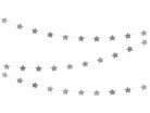 Garland Stars, ezüst, 3,6 m