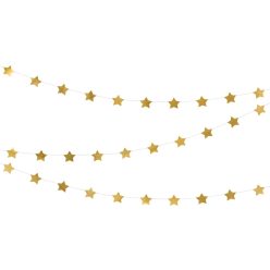 Garland Stars, arany, 3,6 m