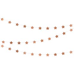 Garland Stars, rózsaszín arany, 3,6 m