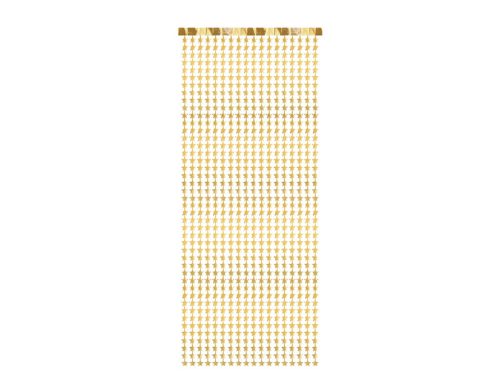 Parti függöny - Csillagok, arany, 100x245cm