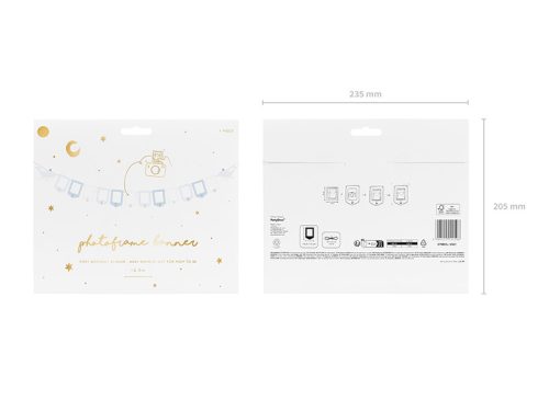 Fényképkeret füzér - Bálna, 10,5x15 cm, mix