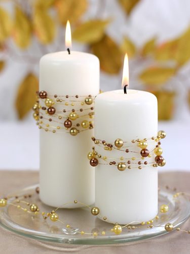 Gyöngyfüzér, arany, 1,3 m (1 pkt / 5 db.)