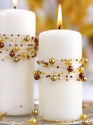 Gyöngyfüzér, arany, 1,3 m (1 pkt / 5 db.)