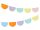 Tissue paper garland, mix, 3m