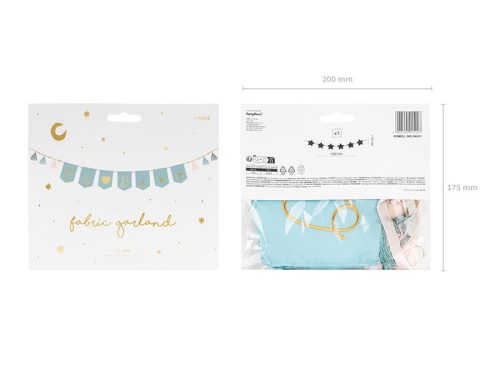 Banner Oh baby bojttal, 2,5 m, égszínkék