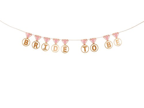 Banner gyűrűk ''Bride to be'', mix, 2,5 m