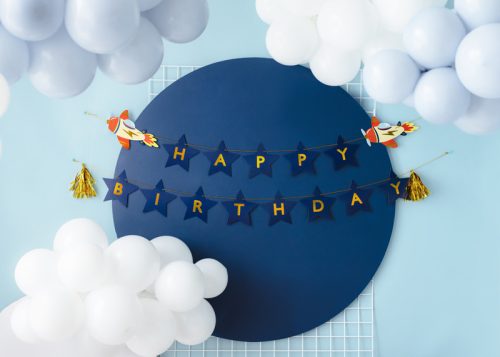 Banner Happy Birthday Airplanes, 2,5 m, mix