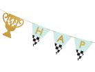 Banner Happy Birthday Trophy Cup, 2,5 m, mix