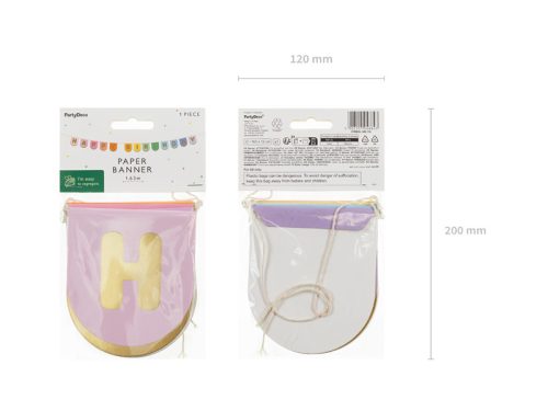 Banner Boldog születésnapot, mix, 163x12 cm