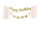 Banner Happy Birthday Unicorns, 230x17.5 cm, mix