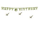 Jurassic World Happy Birthday papír banner, 45x165 cm