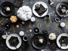 Halloween feliratos fekete - arany füzér