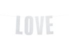 Banner Love, ezüst, 21x55cm