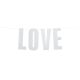 Banner Love, ezüst, 21x55cm