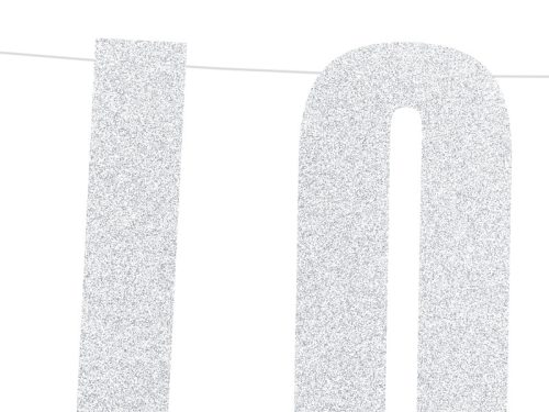 Banner Love, ezüst, 21x55cm