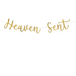 Banner Heaven Sent, arany, 14,5x85 cm