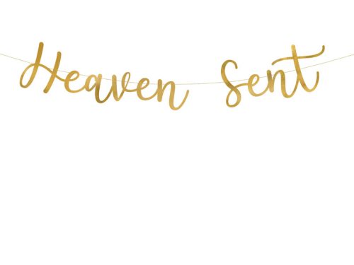 Banner Heaven Sent, arany, 14,5x85 cm