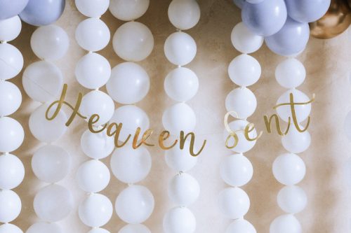 Banner Heaven Sent, arany, 14,5x85 cm