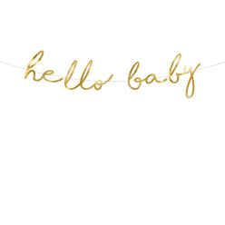 Banner Little Star - Hello Baby, arany, 18x70cm