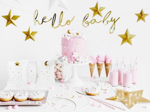 Banner Little Star - Hello Baby, arany, 18x70cm