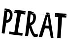 Banner Pirates Party, fekete, 14x100cm