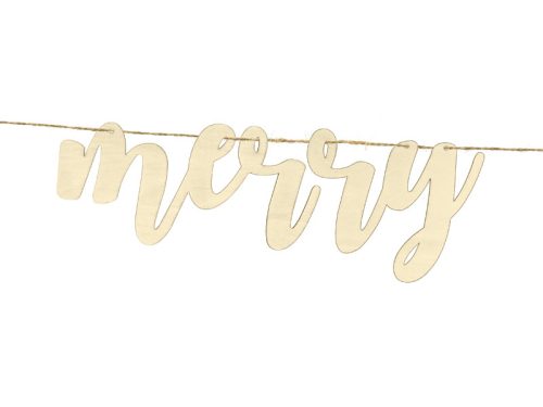 Boldog karácsonyt fa transzparens, 87x17cm