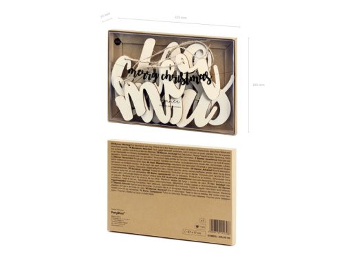 Boldog karácsonyt fa transzparens, 87x17cm