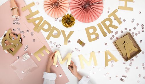 Banner Alphabet, arany, 14cm (1 pkt / 63 db.)