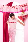 Banner I Love You, 150x30 cm, mix