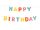 Felt Banner Happy Birthday Rainbow Letters, 3m