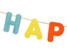 Felt Banner Happy Birthday Rainbow Letters, 3m