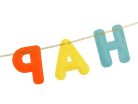 Felt Banner Happy Birthday Rainbow Letters, 3m