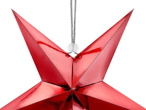 Papír csillag, 30 cm, piros