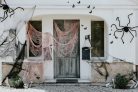 Hatalmas fekete műpók - halloweeni dekoráció 103x75x9cm
