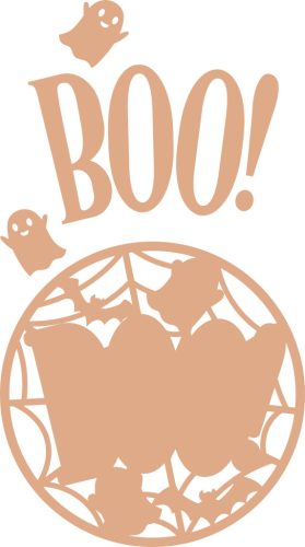 Boo - szellemes halloweeni ajtókopogtató natúr alap