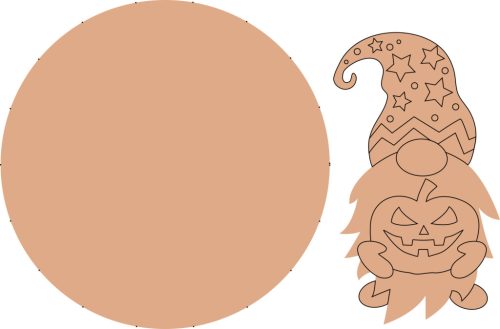 Halloween gnome - ajtókopogtató natúr alap