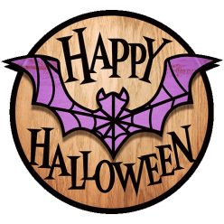 Denevér mintás halloweeni ajtókopogtató natúr alap