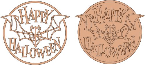 Denevér mintás halloweeni ajtókopogtató natúr alap