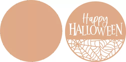 Happy Halloween - ajtókopogtató natúr alap