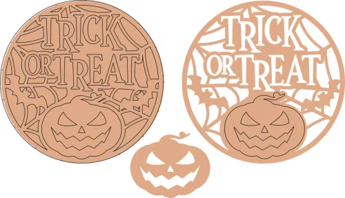 Trick or Treat - ajtókopogtató natúr alap