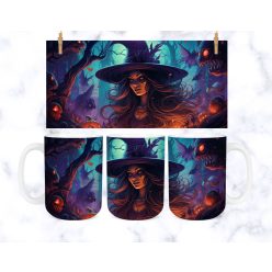 Boszorkányos halloweeni bögre