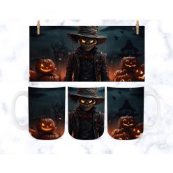 Töklámpás  mintás  halloweeni bögre -4