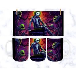 Őrület erdeje mintás horror bögre